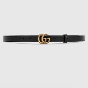 Thin GG Gucci leather Waist Belt